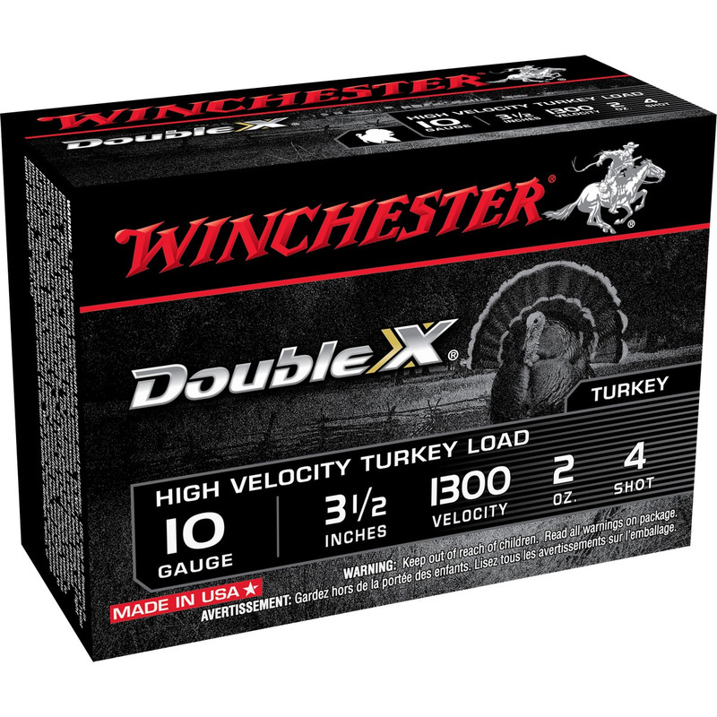 Winchester Double X Turkey 10 Ga 3 1/2" 2 Oz 10 Rd in Shot Size 4 Ammo Size